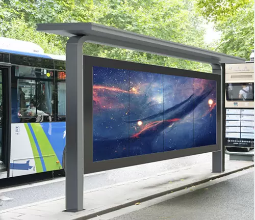 Sinaliza&ccedil;&atilde;o digital externa para ponto de &ocirc;nibus