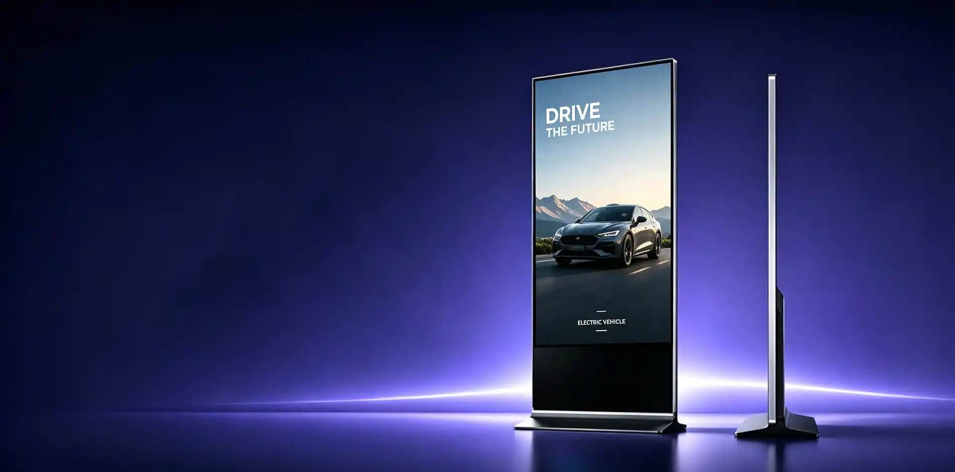 <br>Display de publicidade de toque de suporte