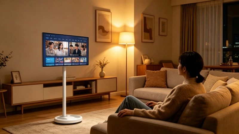FVASEE Rolling Smart Screen para assistir Netflix em qualquer lugar | TV de streaming port&aacute;til